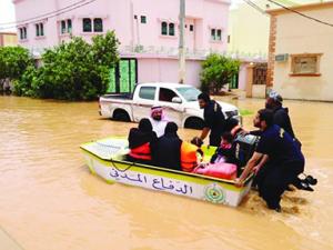 Graves inundaciones en Arabia Saudita